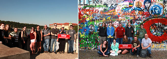 Northeast students visiting Praugue and Vienna