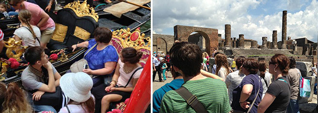 Northeast students visiting Italy in 2014.