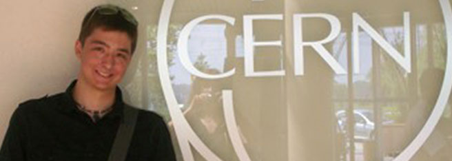 Northeast student who visited CERN headquarters in Switzerland.