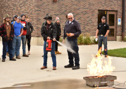 Fire extinguisher training at Northeast