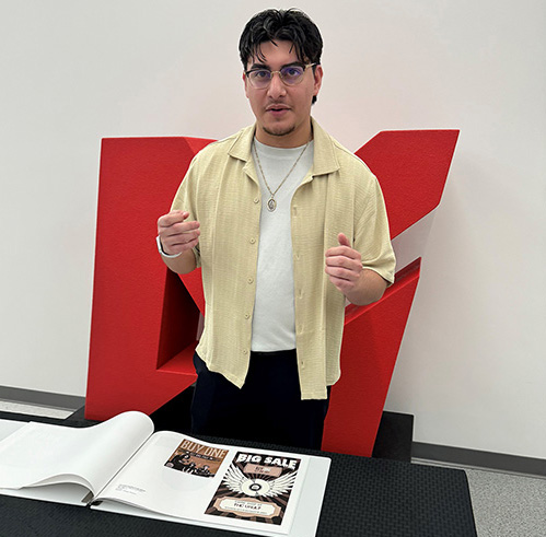 Student finds Graphic Design Enables him to Express his Creativity