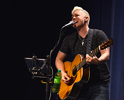 Finalist on "The Voice" performs at Northeast