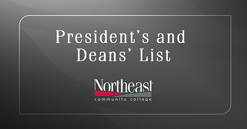 Students named to President’s and Deans’ Lists at Northeast 