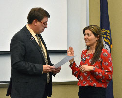 Robinson sworn in following reelection to Northeast board