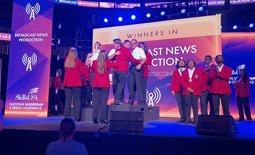 Broadcasting students earn back-to-back national championships; others earn silver, bronze